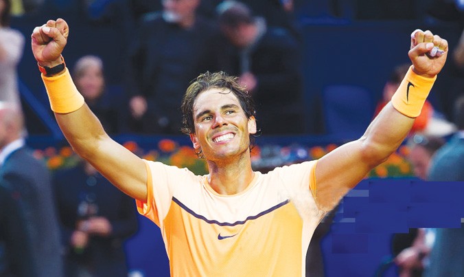 Nadal vui mừng với danh hiệu Barcelona Open. Ảnh: GETTY IMAGES.