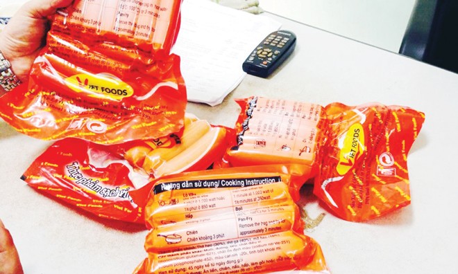 Hơn 2,2 tấn xúc xích Viet foods bị tạm giữ đã được Chi cục Quản lý thị trường Hà Nội trả lại. Ảnh: Chi cục Quản lý thị trường HN.