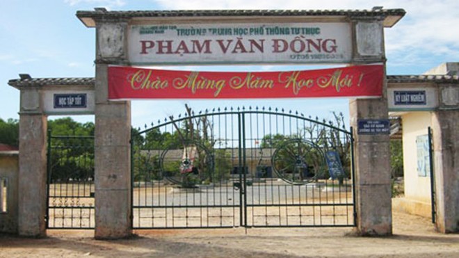 Trường THPT tư thục Phạm Văn Đồng.