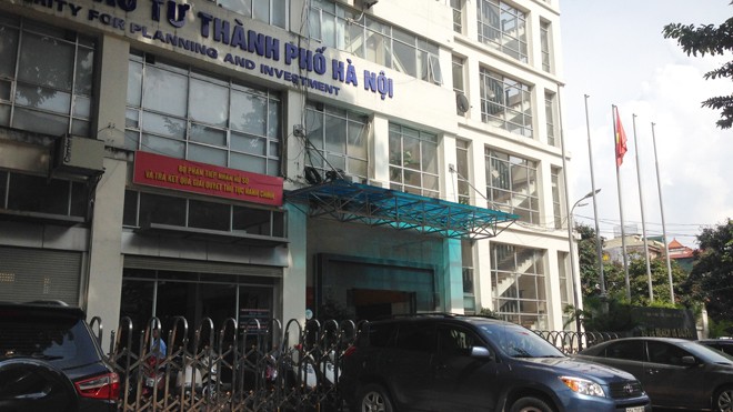 Bãi đỗ xe cao tầng thành trụ sở Sở KHĐT Hà Nội.
