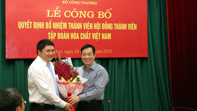 Ông Vũ Đình Duy tại lễ công bố quyết định bổ nhiệm Thành viên Hội đồng Thành viên Tập đoàn Hóa chất Việt Nam.