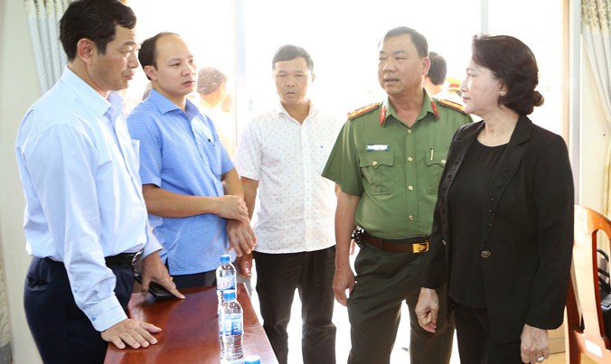 Chủ tịch Nguyễn Thị Kim Ngân tiếp xúc cử tri TP Cần Thơ. Ảnh: TTXVN.