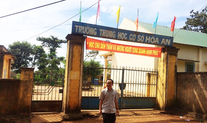 Trường THCS Hòa An (huyện Krông Pắk, tỉnh Đắk Lắk) bố trí chỉ có 5 học sinh mỗi lớp. Ảnh: Lữ Hồ.