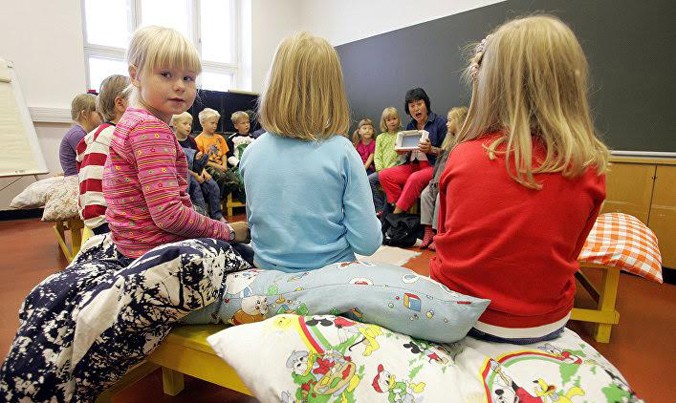 Một lớp tiểu học ở Phần Lan.