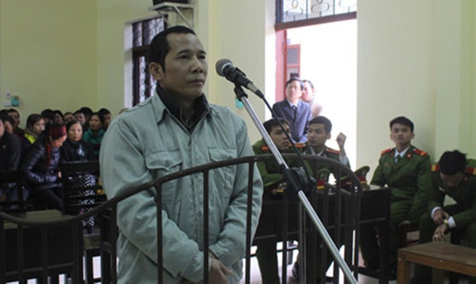 Bị cáo Nguyễn Đức Lâm tại phiên tòa lần 1.