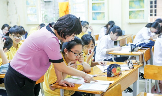 Một lớp học tại trường THPT Việt Đức, Hà Nội.Ảnh: Nhật Minh.