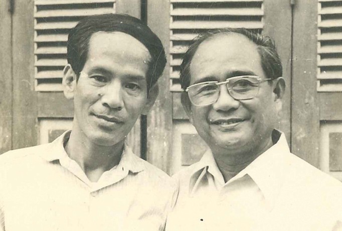 Nhạc sĩ Trần Tất Toại (trái) và nhạc sĩ Lưu Hữu Phước. Ảnh: TL.