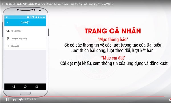 Chia sẻ chỉ trong “1 nốt nhạc” tại ứng dụng “Dai hoi XI”