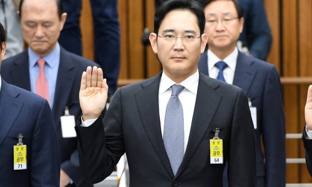 Phó chủ tịch tập đoàn Samsung Lee Jae-young tại tòa. Ảnh: Straits Times.