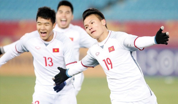 Các cầu thủ U23 Việt Nam gây ấn tượng mạnh ở VCK U23 châu Á sau khi đi tới tận trận chung kết với lối chơi đầy cống hiến và quả cảm. Ảnh: Hữu Phạm.