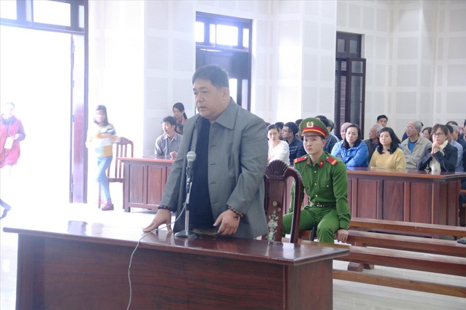 Bị cáo Đào Tấn Cường tại phiên tòa. Ảnh: Nguyễn Thành.