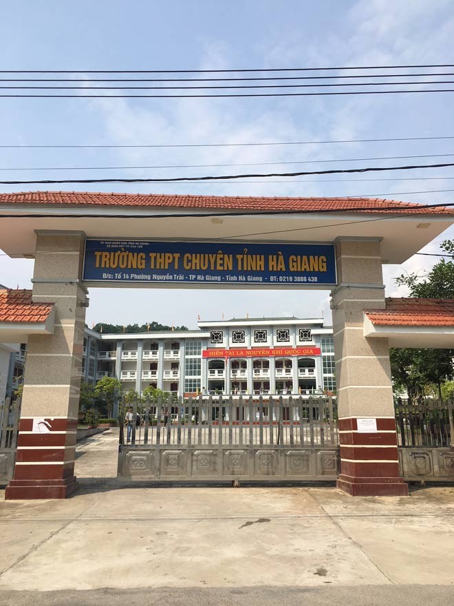Trường THPT chuyên Hà Giang, nơi có nhiều thí sinh thi đạt điểm cao trong kỳ thi THPT quốc gia.