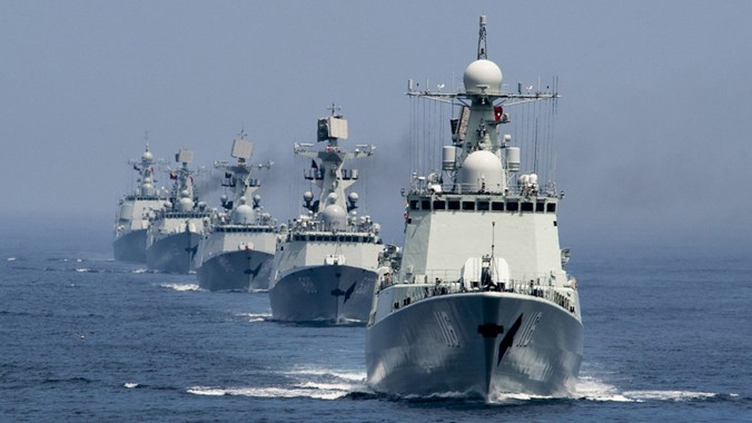 Hải quân Trung Quốc gần đây liên tục tập trận. Ảnh: Chinamil