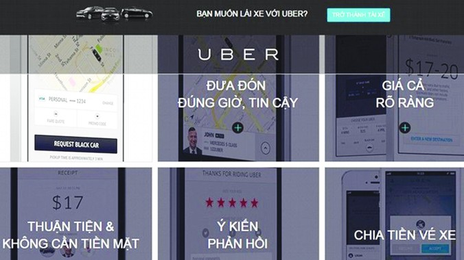 Sử dụng Uber, người dân sẽ biết được quãng đường, số tiền phải trả. Ảnh: Nguyễn Dũng