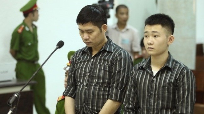 Nguyễn Mạnh Tường hầu tòa hồi trung tuần tháng 4. Ảnh: TTXVN.