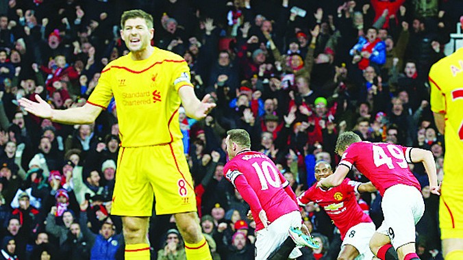 Dù rất cố gắng nhưng Liverpool vẫn phải cúi đầu trước Man United. Ảnh : ESPN.CO.UK