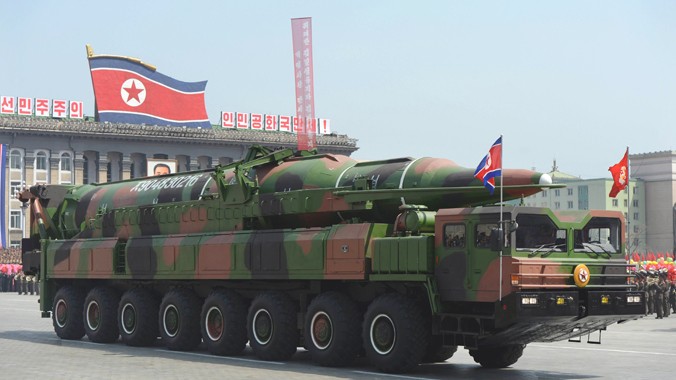 Tên lửa đạn đạo của Triều Tiên được cho có thể bắn tới Mỹ. Ảnh: Getty Images