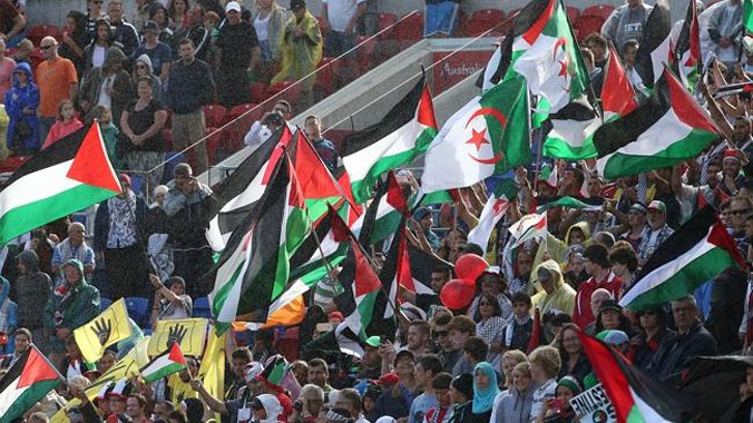CĐV Palestine đông thứ nhì sau CĐV chủ nhà Australia tại Asian Cup 2015. Ảnh: Getty Images