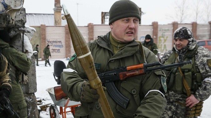 Chiến sự ở đông Ukraine vẫn tiếp diễn, bất chấp thỏa thuận hòa bình vừa đạt được. Ảnh: Getty Images