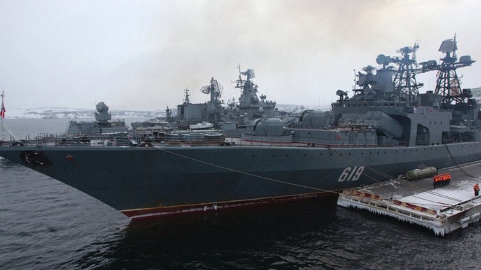 Hàng chục chiến hạm Nga tham gia tập trận quy mô lớn. Ảnh: Sputnik