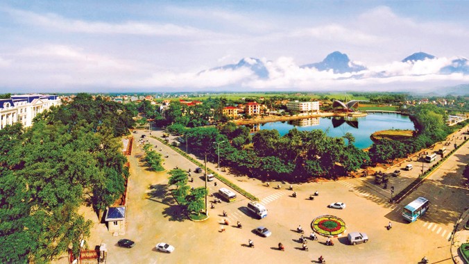 Một góc trung tâm thành phố Vĩnh Yên, nơi sẽ diễn ra Việt dã toàn quốc và marathon giải báo Tiền Phong lần thứ 56
