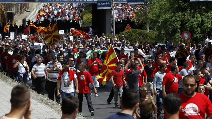 Biểu tình chống chính phủ ở Macedonia