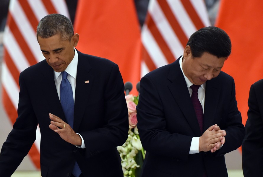 Tổng thống Mỹ Obama (trái) và Chủ tịch Trung Quốc Tập Cận Bình.