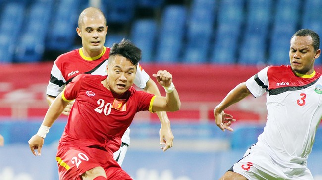 Các cầu thủ U23 Việt Nam có chiến thắng thuyết phục trước U23 Đông Timor. Ảnh: VSI