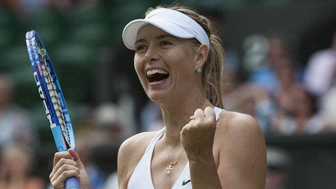 Maria Sharapova giành quyền vào bán kết Wimbledon lần đầu tiên kể từ sau khi vào tới trận chung kết năm 2011. Ảnh: DAILYMAIL