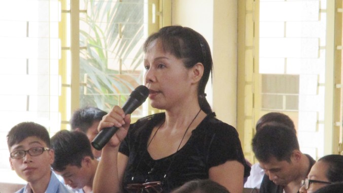 Bà Nguyễn Thị Thu Hà trả lời câu hỏi của Hội đồng xét xử sáng 21/7