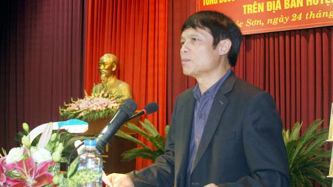 Ông Nguyễn Văn Nguyệt, Bí thư Huyện ủy, Chủ tịch HĐND huyện Sóc Sơn (Hà Nội)