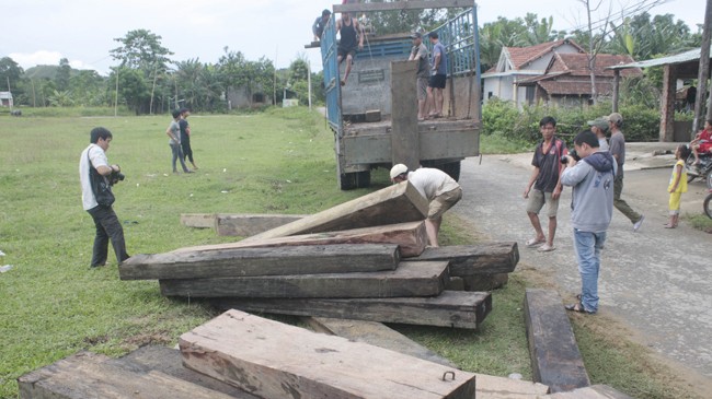 Hơn 7,3 m3 gỗ lậu được trục vớt lên từ sông Tranh