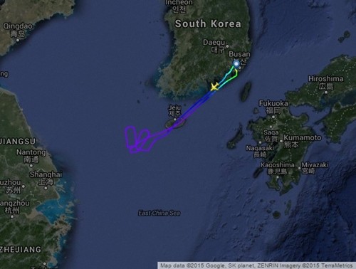 Đường bay của máy bay Lao Airlines vào ngày 25/7. Ảnh: Flightradar24 