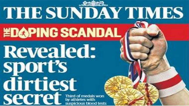 Tờ Sunday Times đã đưa ra những thông tin gây sốc về nghi án doping trong làng điền kinh thế giới. Ảnh: EUROSPORTS