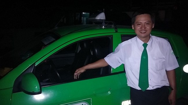 Anh Hoàng Trọng Linh tài xế hãng taxi Mai Linh.