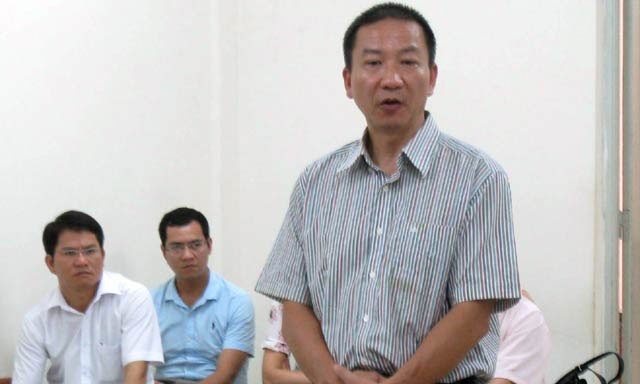 Bị cáo Nguyễn Thăng Long tại phiên tòa.