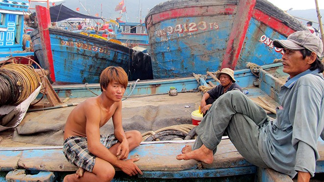 Tàu thuyền neo đậu ở cảng cá Thọ Quang (Đà Nẵng). Ảnh: PV