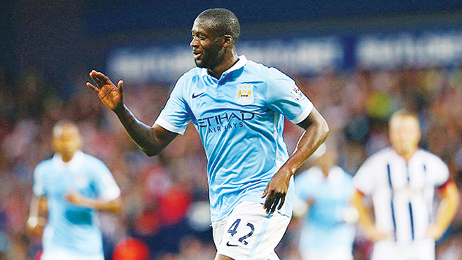 Yaya Toure lập cú đúp trong chiến thắng 3-0 trận ra quân của Manchester City trước West Brom. Ảnh: GETTY IMAGES