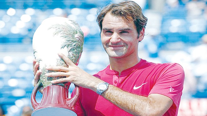 Roger Federer đã có danh hiệu thứ 7 tại Cincinnati. Ảnh: AP