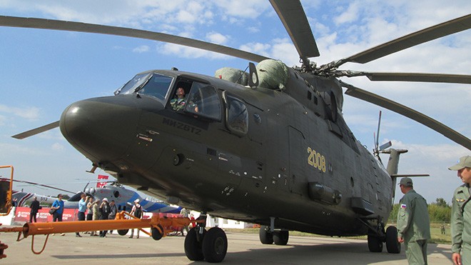 Máy bay trực thăng MI-26 tại MAKS 2015. Ảnh: Thái An