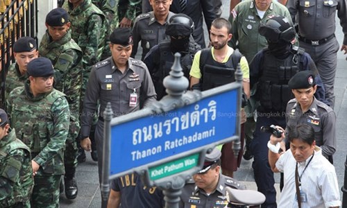 Cảnh sát Thái Lan thực nghiệm hiện trường vụ đánh bom.