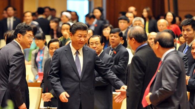 Chủ tịch Trung Quốc Tập Cận Bình giao lưu với các đại biểu Quốc hội Việt Nam