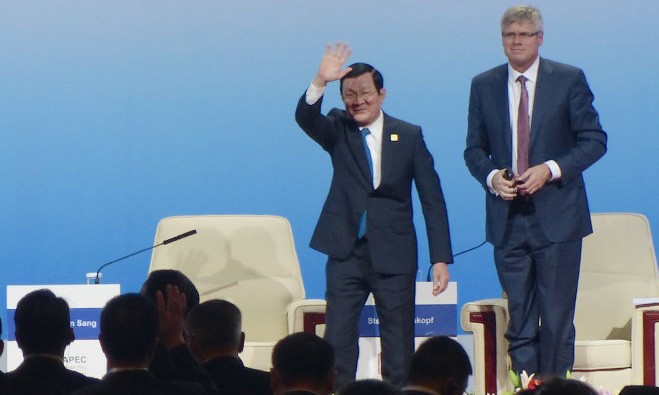 Chủ tịch nước Trương Tấn Sang sẽ dẫn đầu đoàn đại biểu Việt Nam tham dự Hội nghị cấp cao Diễn đàn Hợp tác Kinh tế châu Á - Thái Bình Dương. Ảnh: Tuổi trẻ