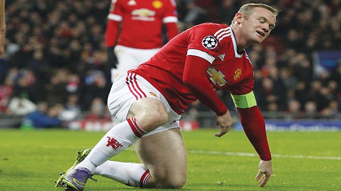 Rooney và đồng đội có ngày thi đấu đáng thất vọng tại Champions League. Ảnh: Dailymail