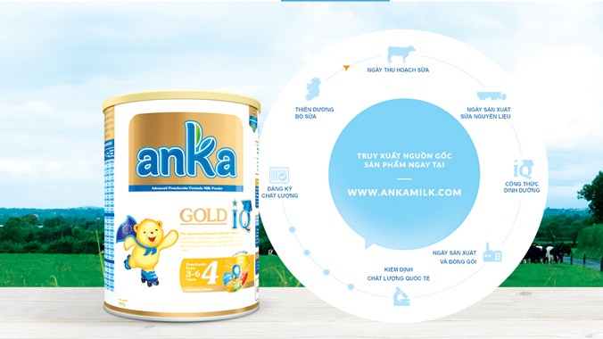 Chỉ cần một thao tác đơn giản là gõ mã số dưới đáy mỗi lon sữa vào trang web www.ankamilk.com, người tiêu dùng sẽ có được cái nhìn toàn diện và vô cùng minh thị của quy trình “từ đồng cỏ đến ly sữa” với những thông tin vô cùng chi tiết. (Mã số truy xuất t