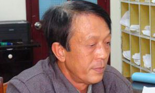 Nguyễn Xuân Hiệp tại cơ quan điều tra. Ảnh: Vietnamnet