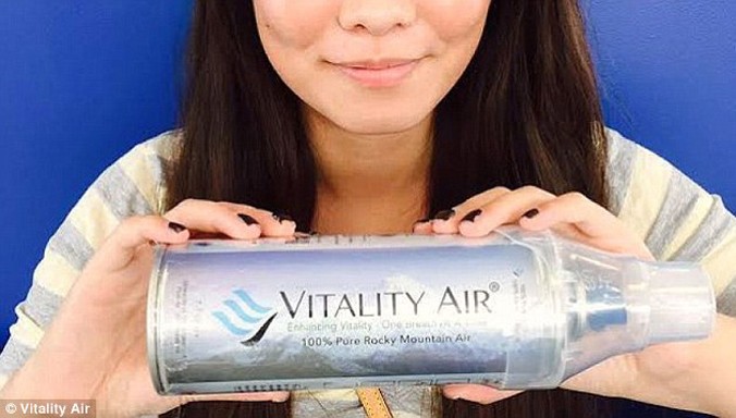 Bình không khí sạch của Vitality Air. Ảnh: Daily Mail