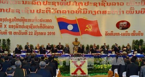 Toàn cảnh Đại hội Đại biểu toàn quốc lần thứ X của Đảng Nhân dân Cách mạng (NDCM) Lào. Ảnh: THX/TTXVN