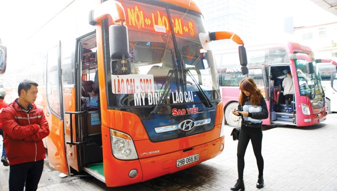 Phương tiện vận chuyển hành khách của Sao Việt hầu hết là đoàn xe giường nằm đời mới. Ảnh: Như Ý