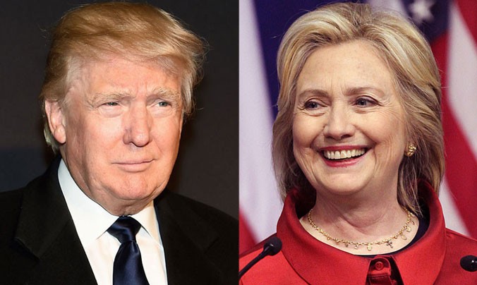 Hai ứng viên Tổng thống Mỹ Donald Trump và Hillary Clinton. Ảnh: E-Online